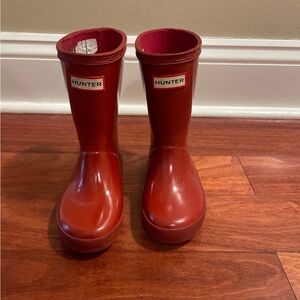 Hunter Kids Red Rain Boots